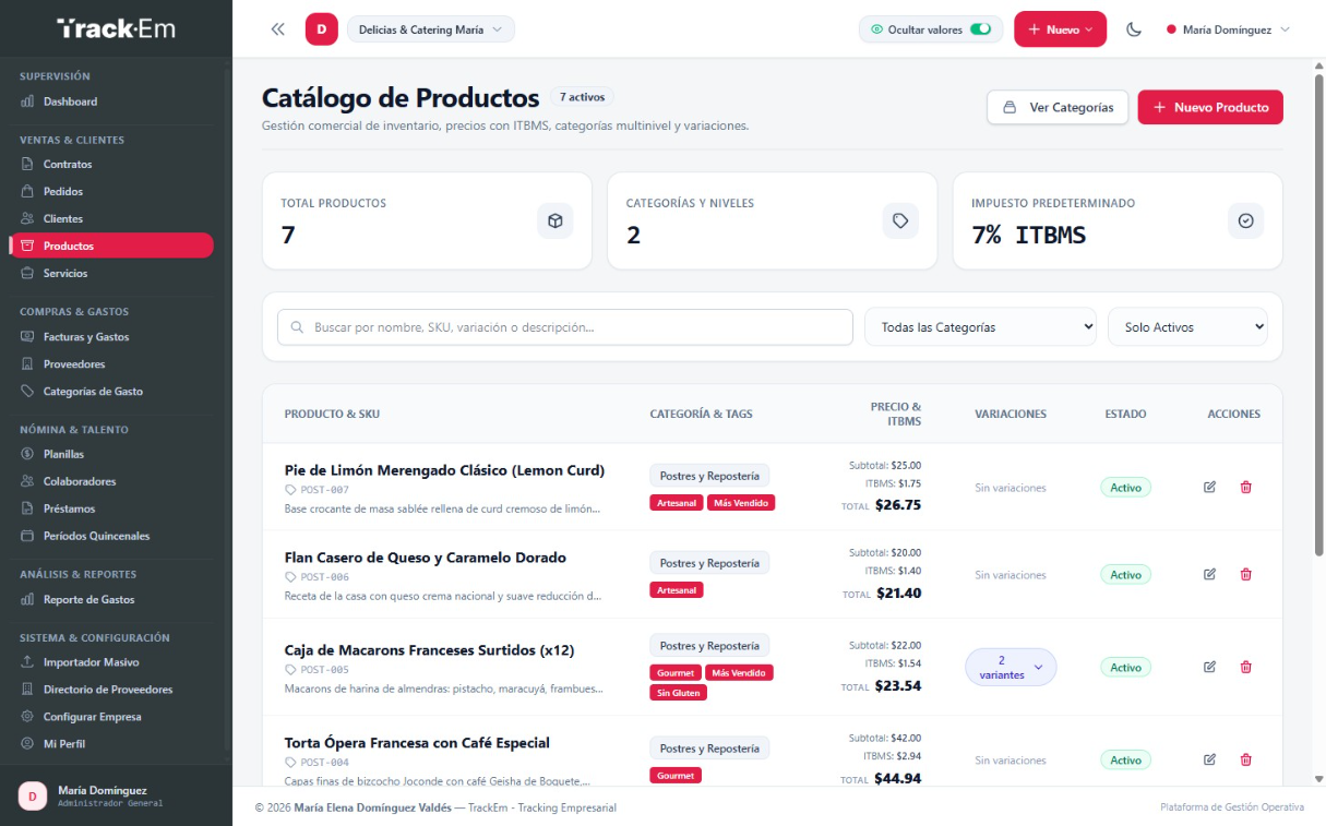 Catalogo comercial de productos para pymes en Panama